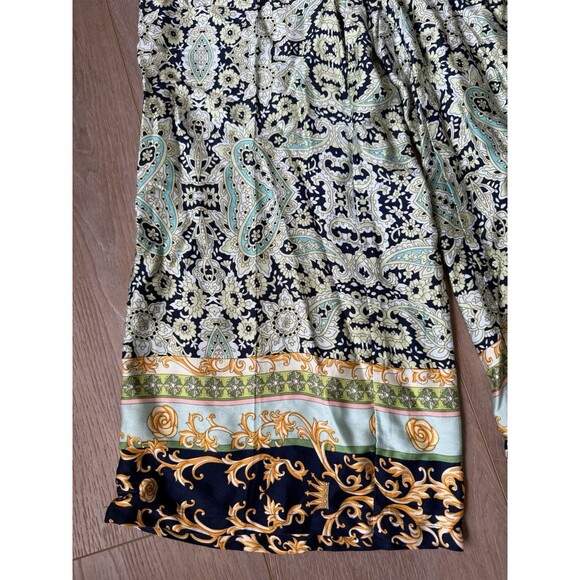 Rachel Zoe Pants Small STRETCHY SATIN Floral Pull On Elastic Waist - Picture 2 of 6